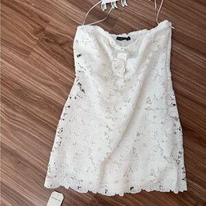 Abercrombie strapless lace skort